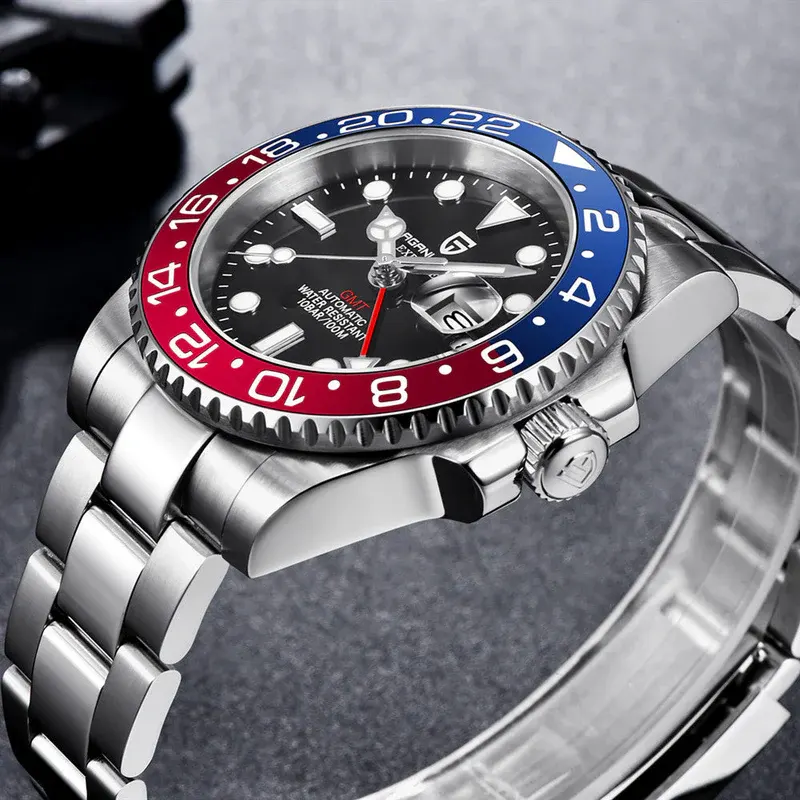 Pagani Design GMT-Master Automatic Pepsi Men's Watch-  PD-1662